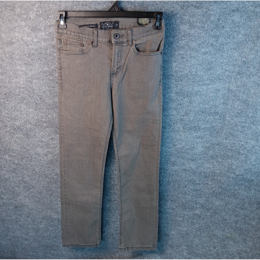 Lucky Brand Girls' Size 12 Jeans Classic Straight Grey Denim NWT ~ 27 Inseam